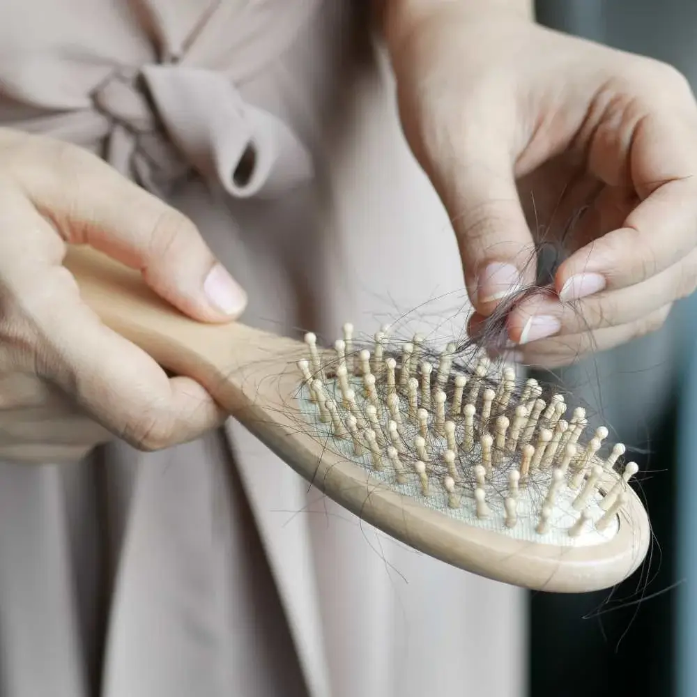 Close-up of the bristles on a top-rated detangling brush for 4C hair