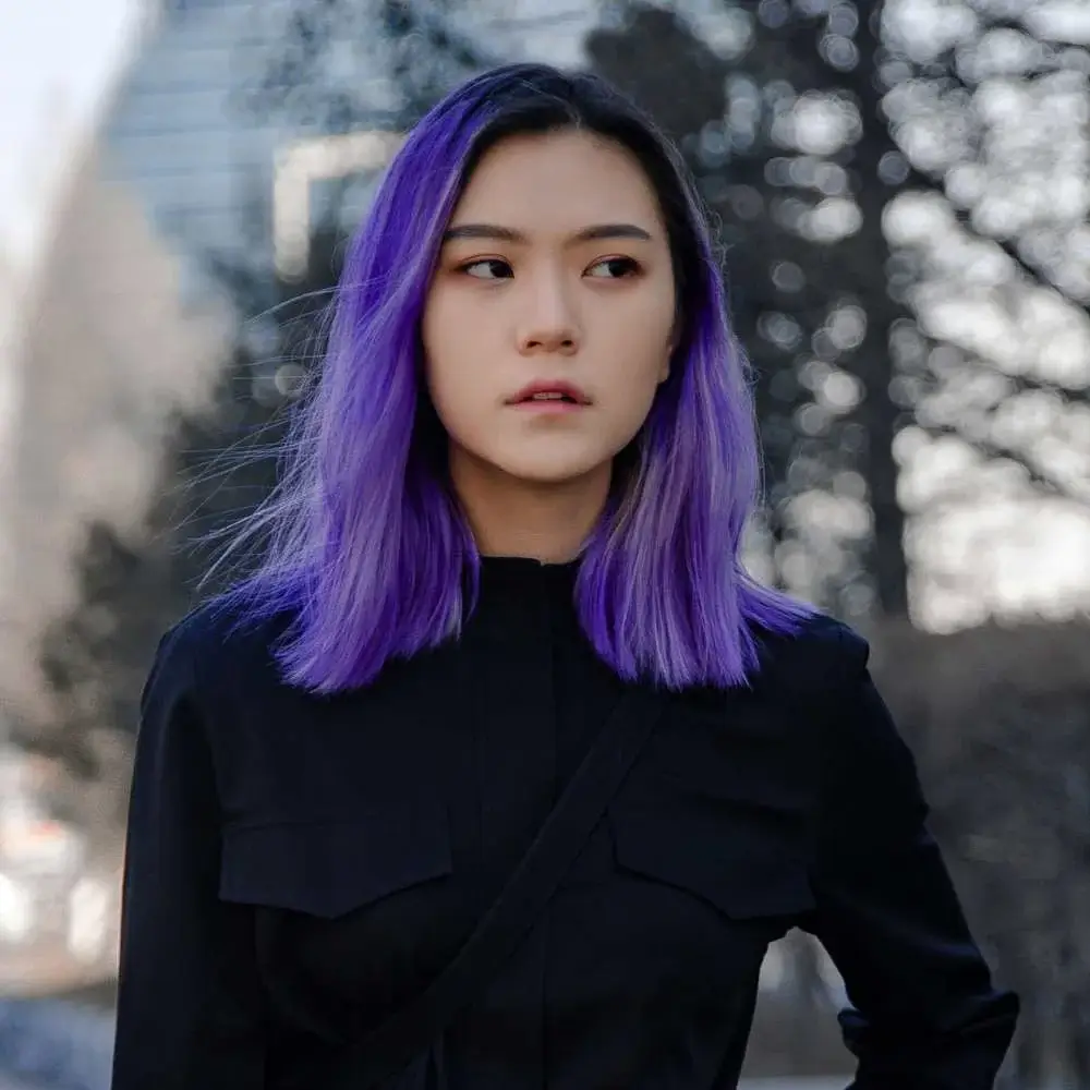 Stunning purple hues achieved with best hair dye