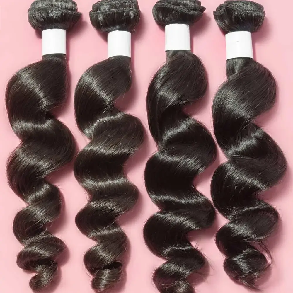 hair extensions lined up