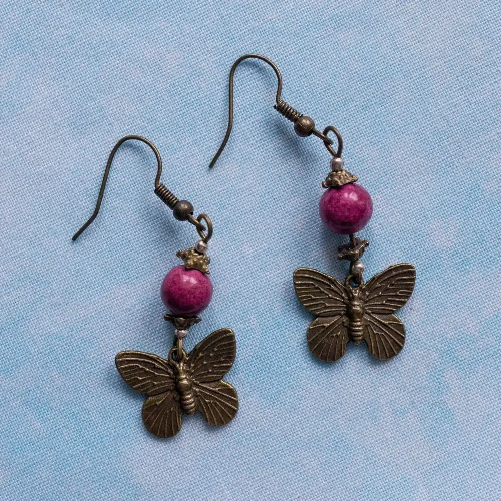 How to make butterfly wings earrings easily?