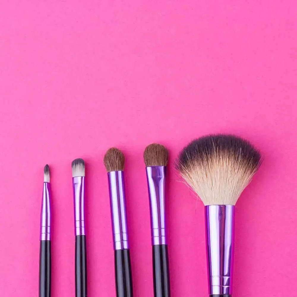 set of makeup brushes