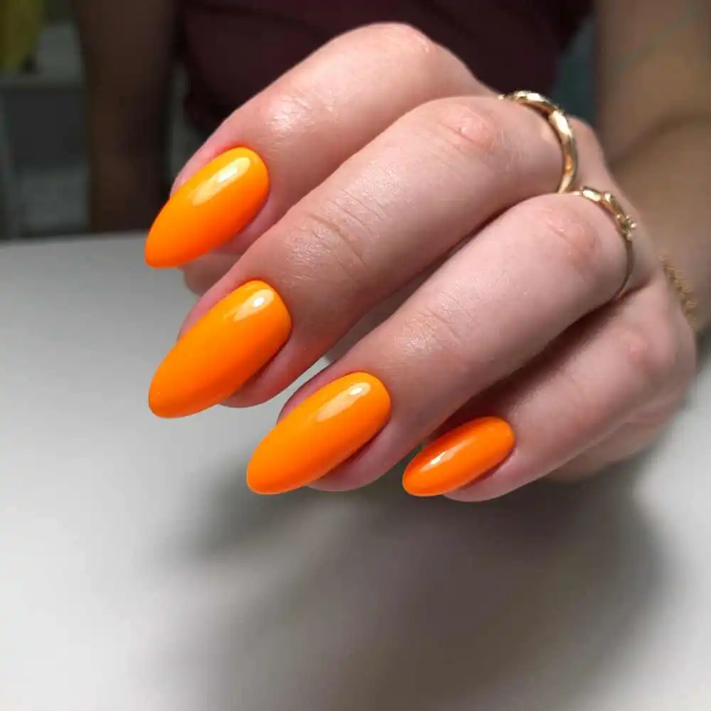 orange nails