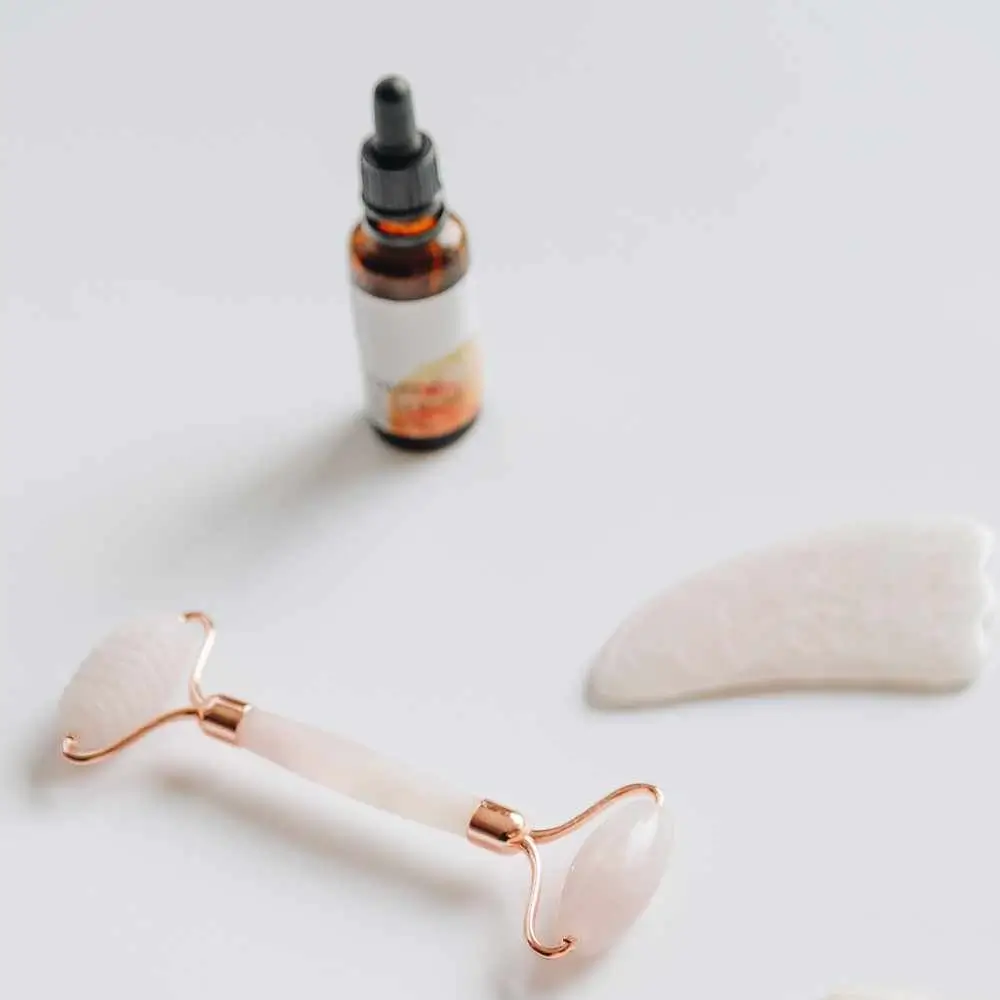 facial oil and facial massager