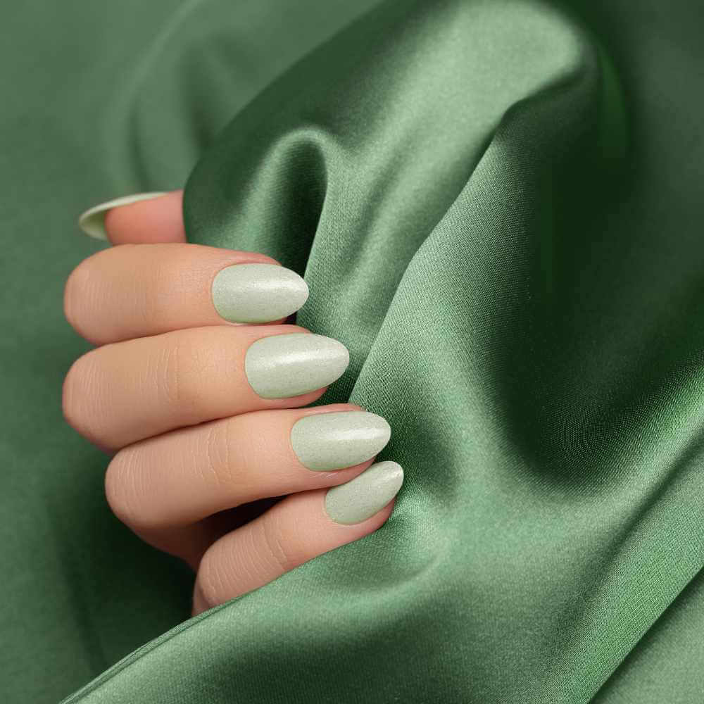 soft mint green nail color