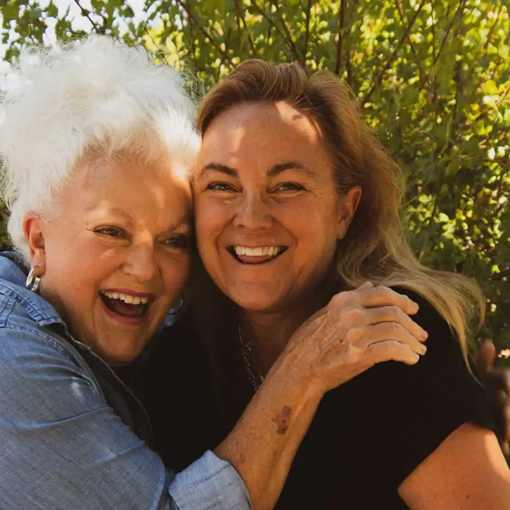 Two women with aging skin