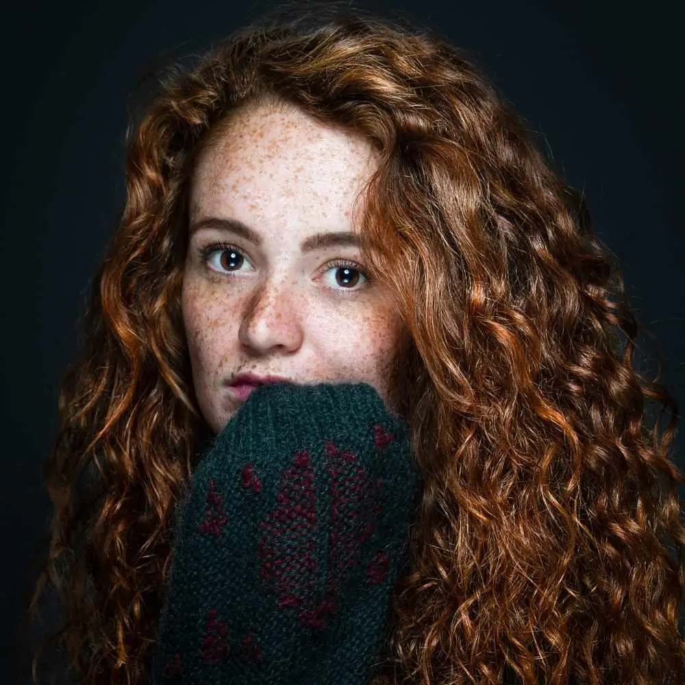 curly red hair