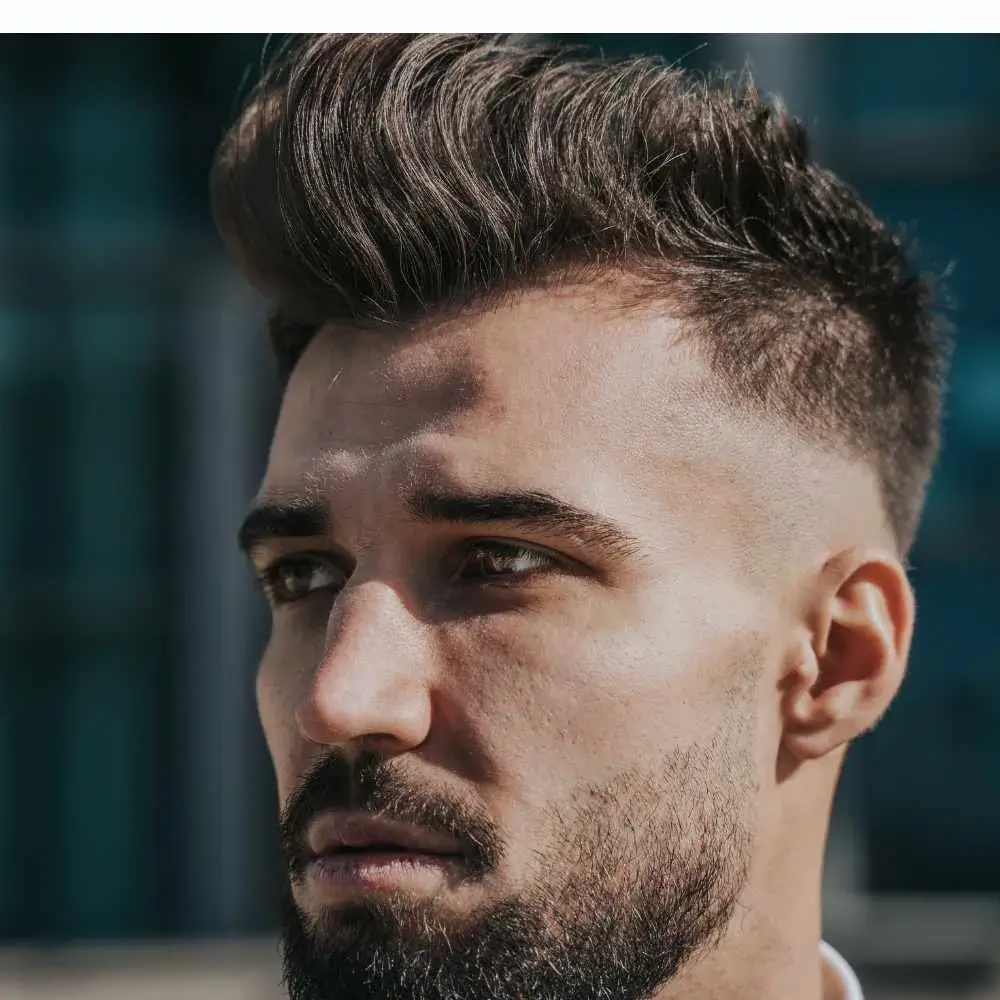 man with a haircut