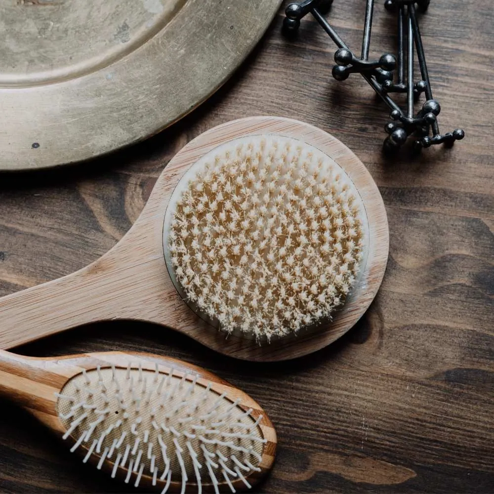 two hair brushes