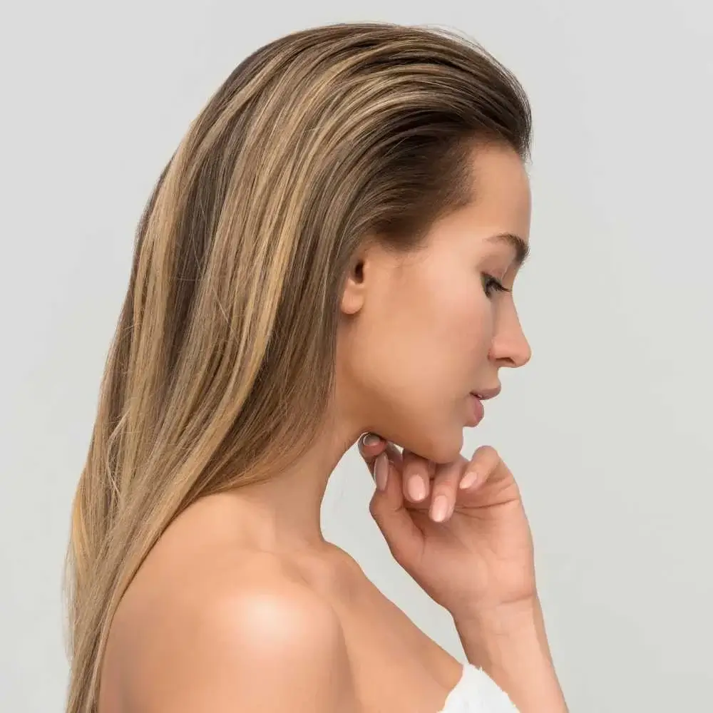 silky, smooth hair after using conditioner