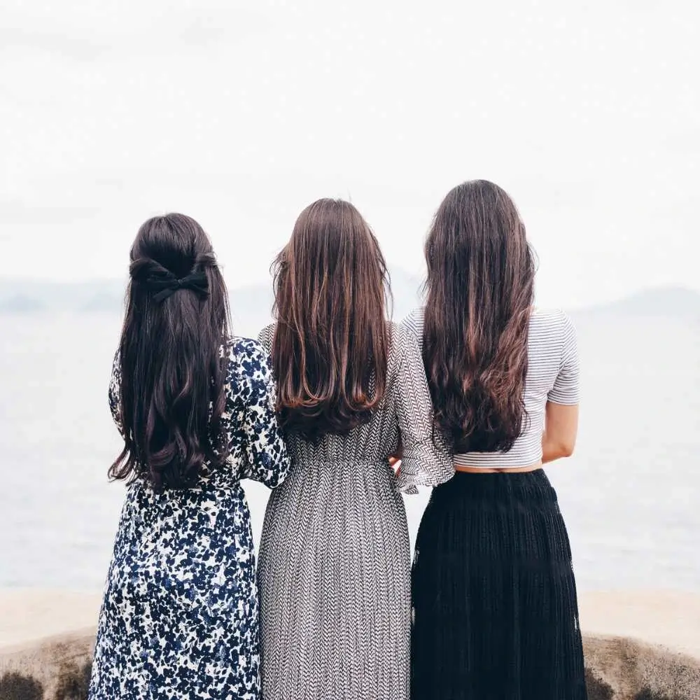 Three Ladies with Long Hair