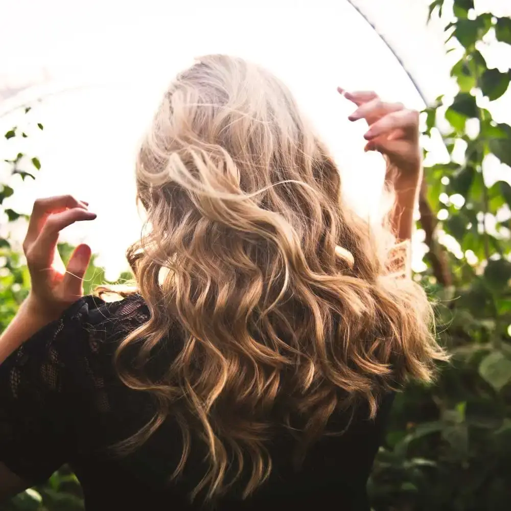 long curly hair