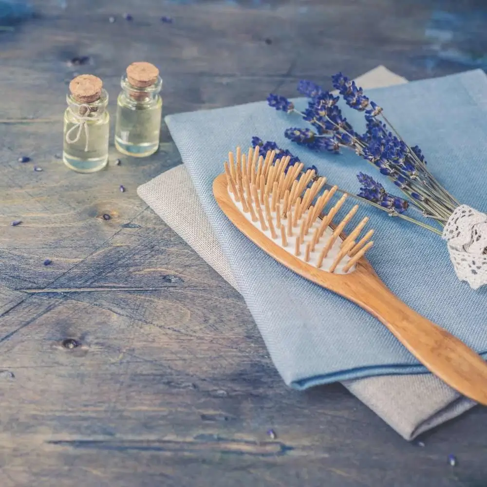 wooden hair brush
