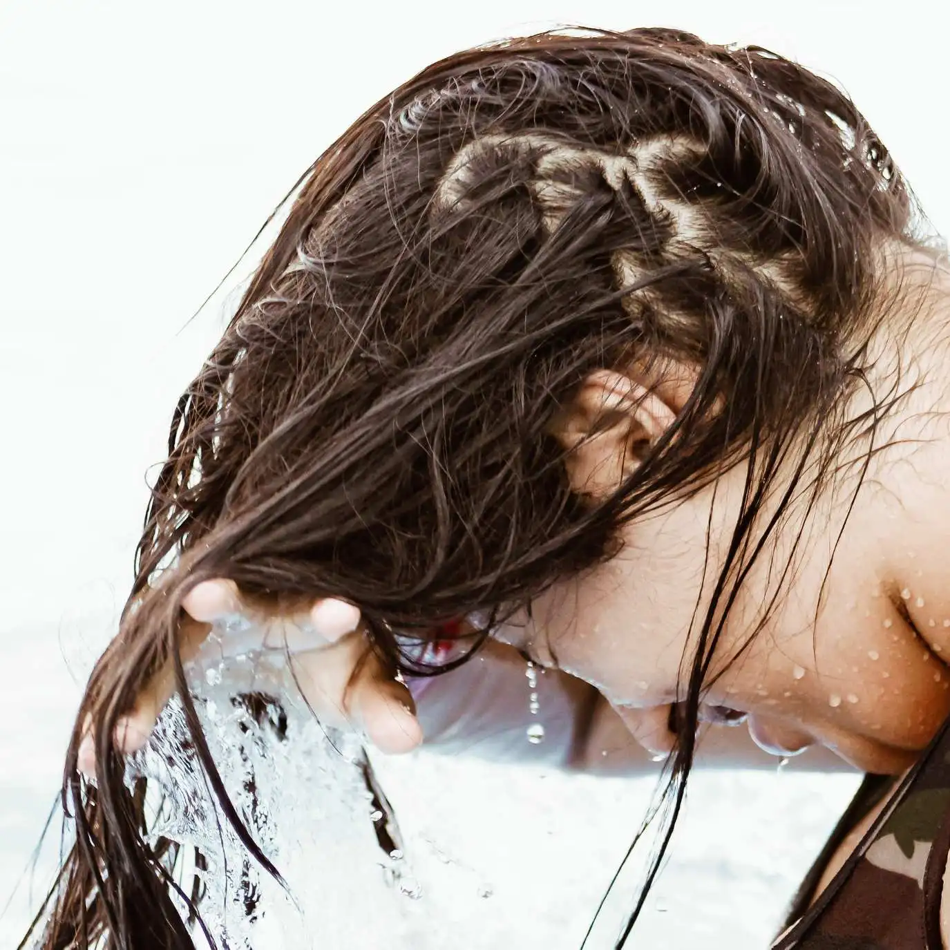 washing dark hair