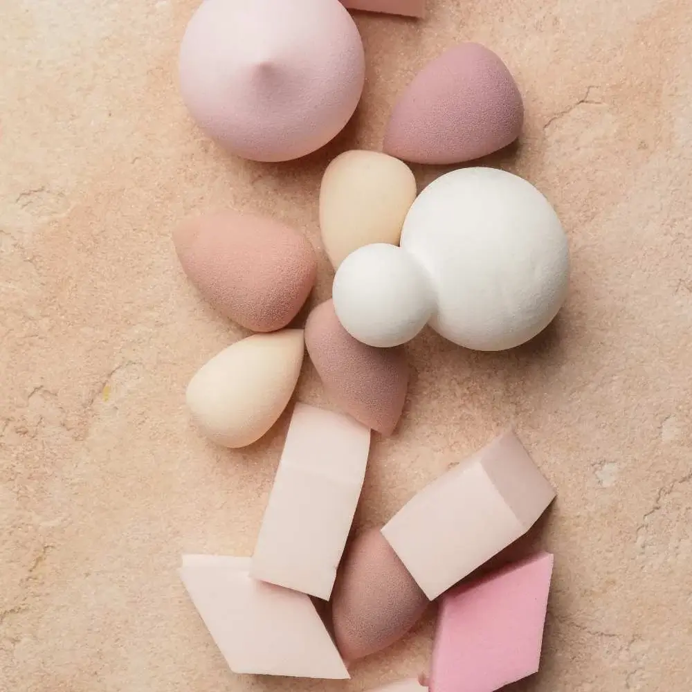collection of makeup sponges