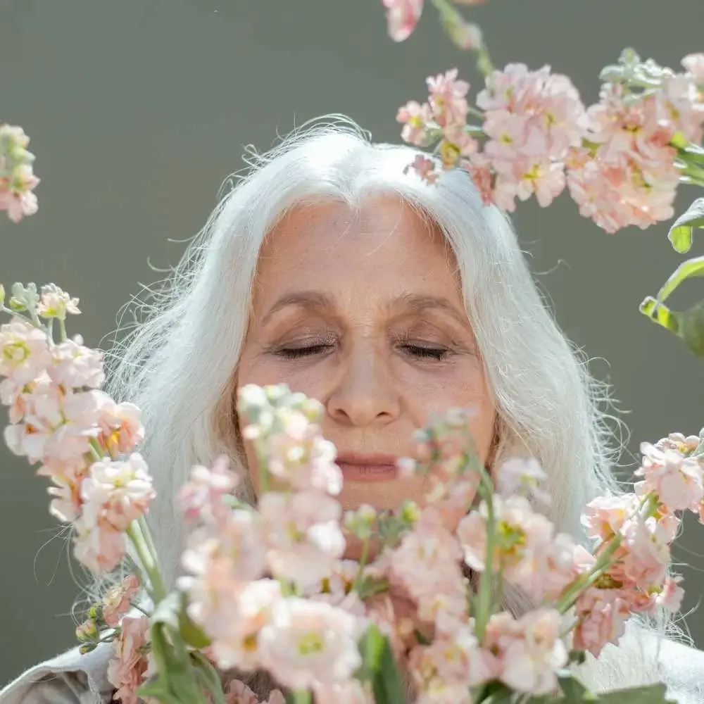 Mature woman with flawless complexion achieved with the right concealer