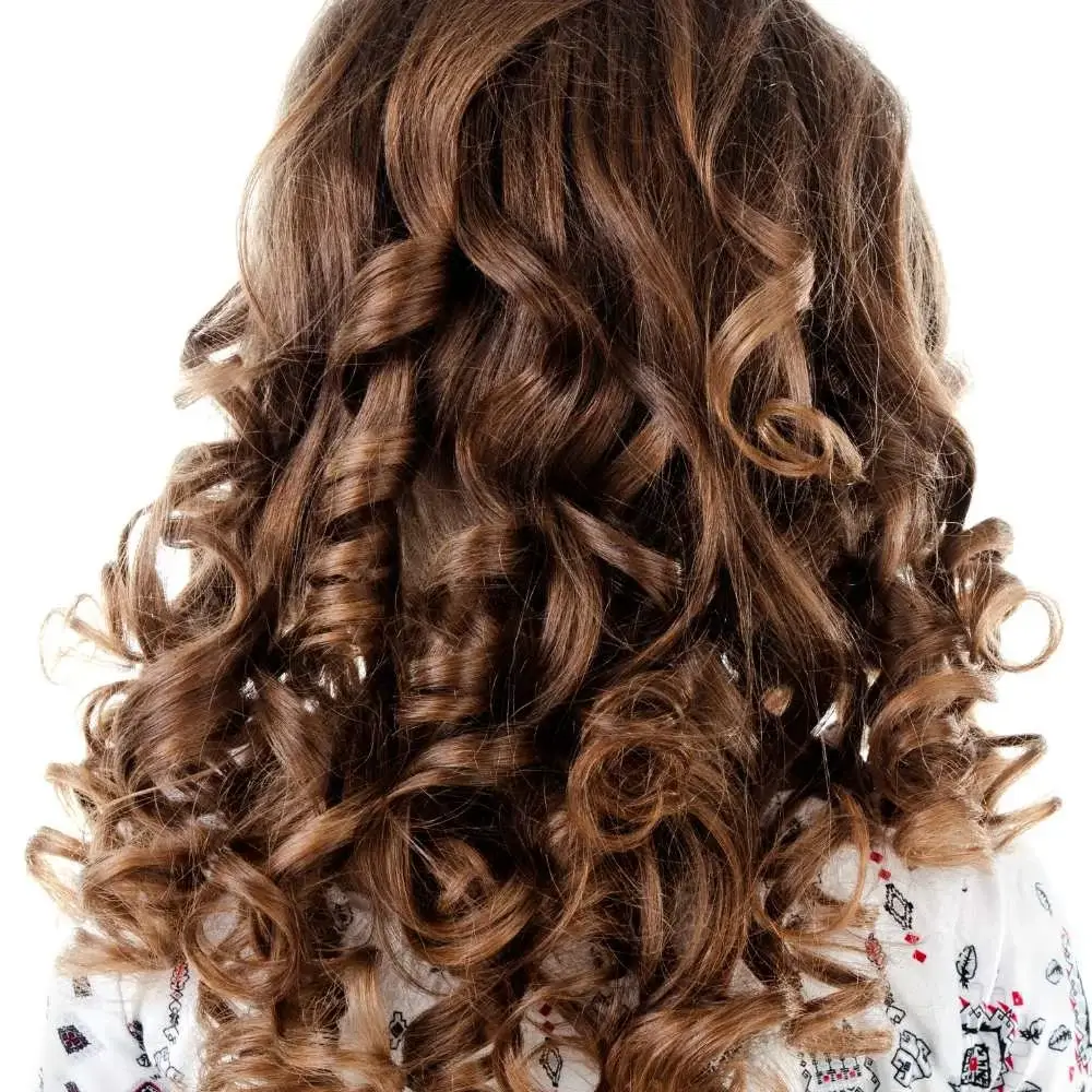 loose curls on long hair after using curling brush