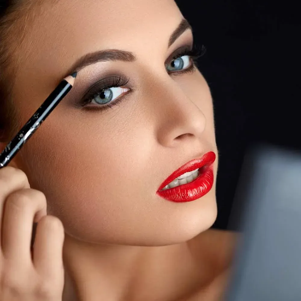 Shape and define brows with precision using an eyebrow pencil