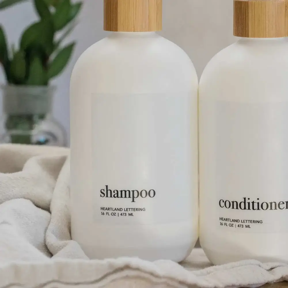 Close-up image of the best drugstore shampoo and conditioner for healthy hair