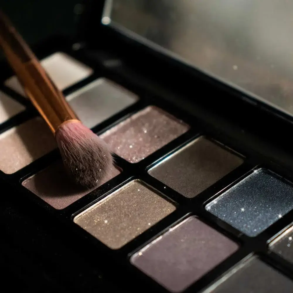 Close-up of makeup brushes