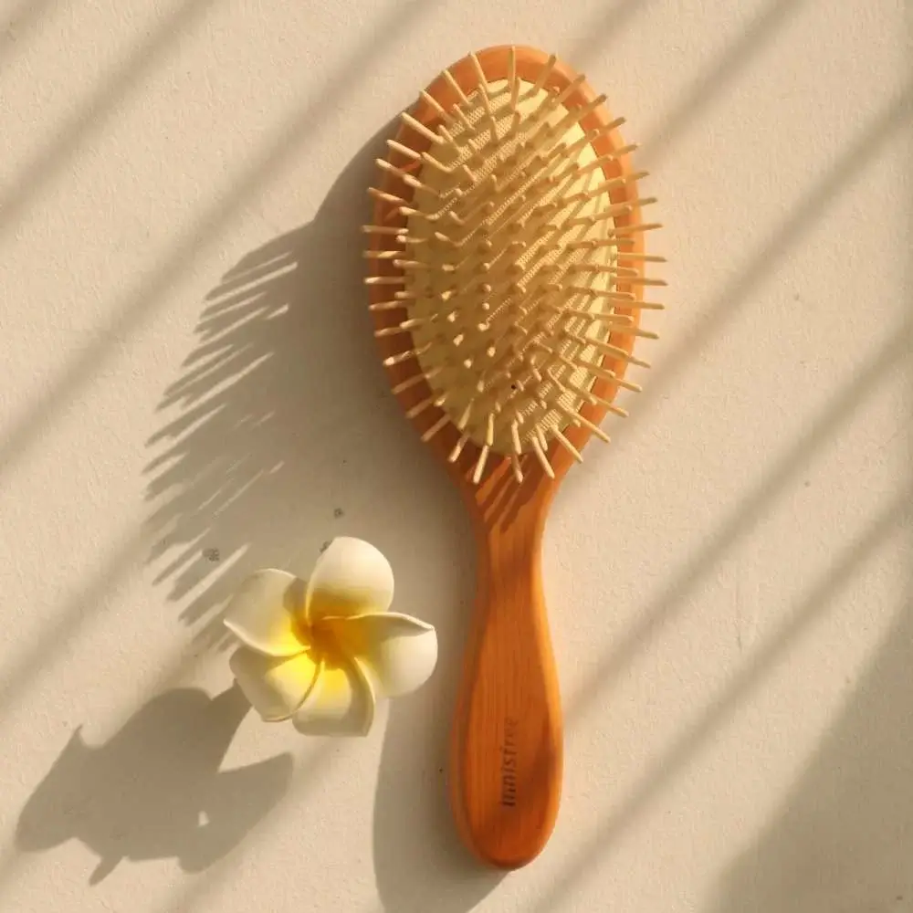 packing a hair brush