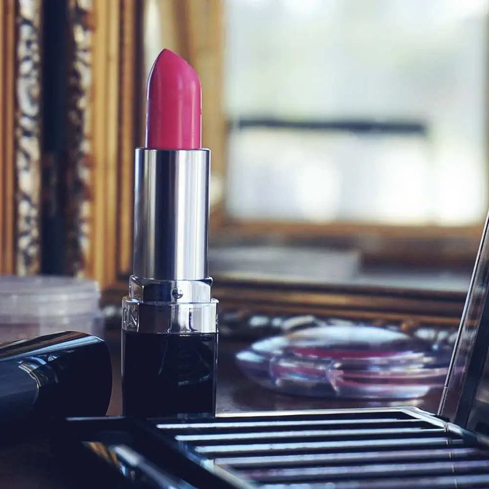 Close-up of a lipstick bullet, the right choice for a bold look
