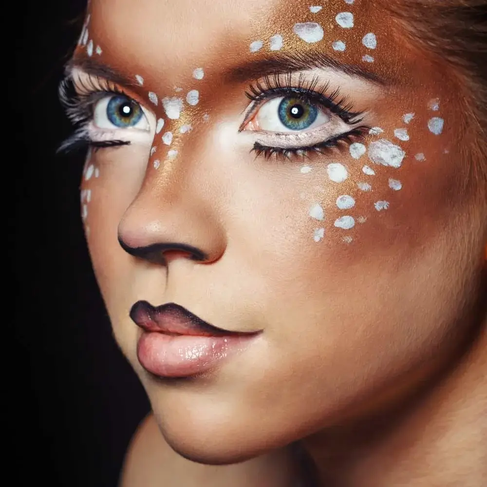 Woodland creature costume featuring Deer Makeup Halloween