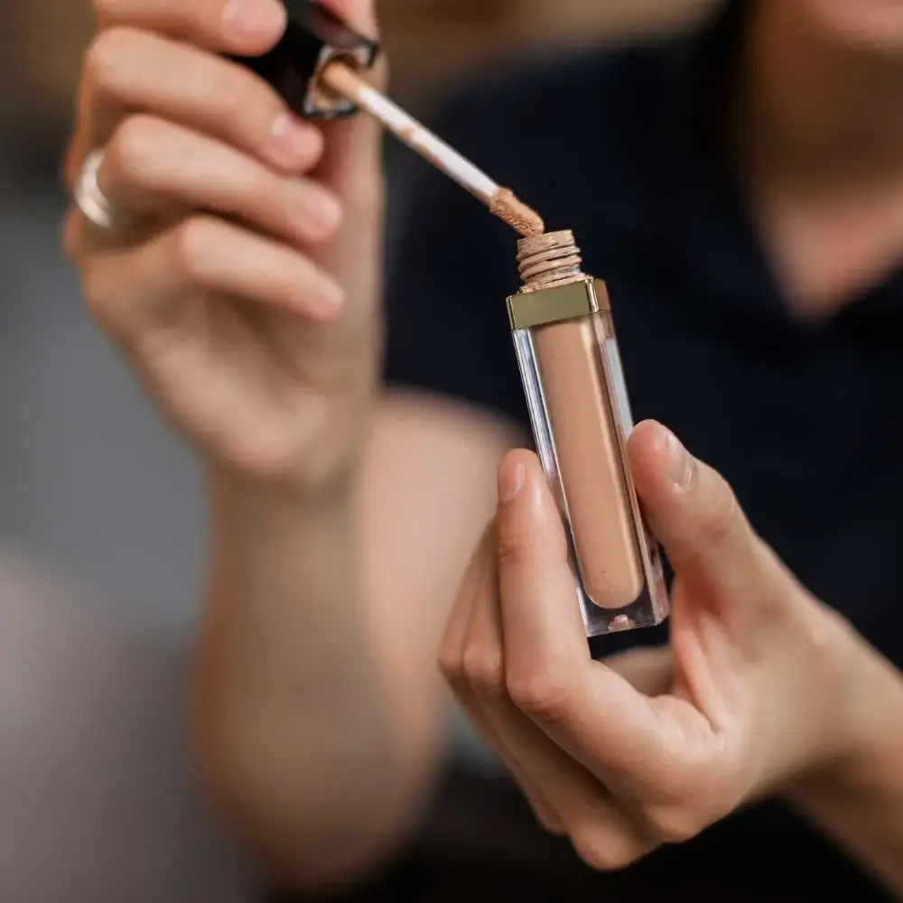 Close-up of a tube of concealer for mature skin