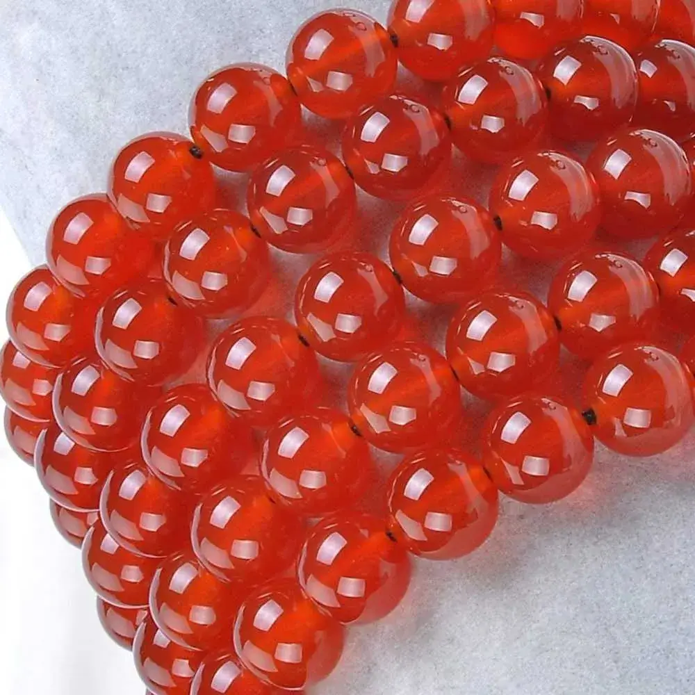 close-up of carnelian crystal bracelets