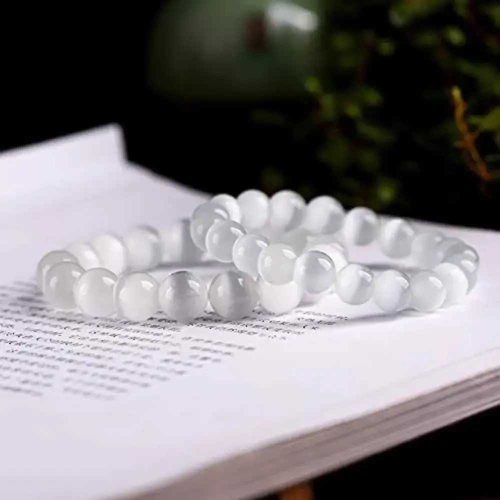 two selenite bracelets 