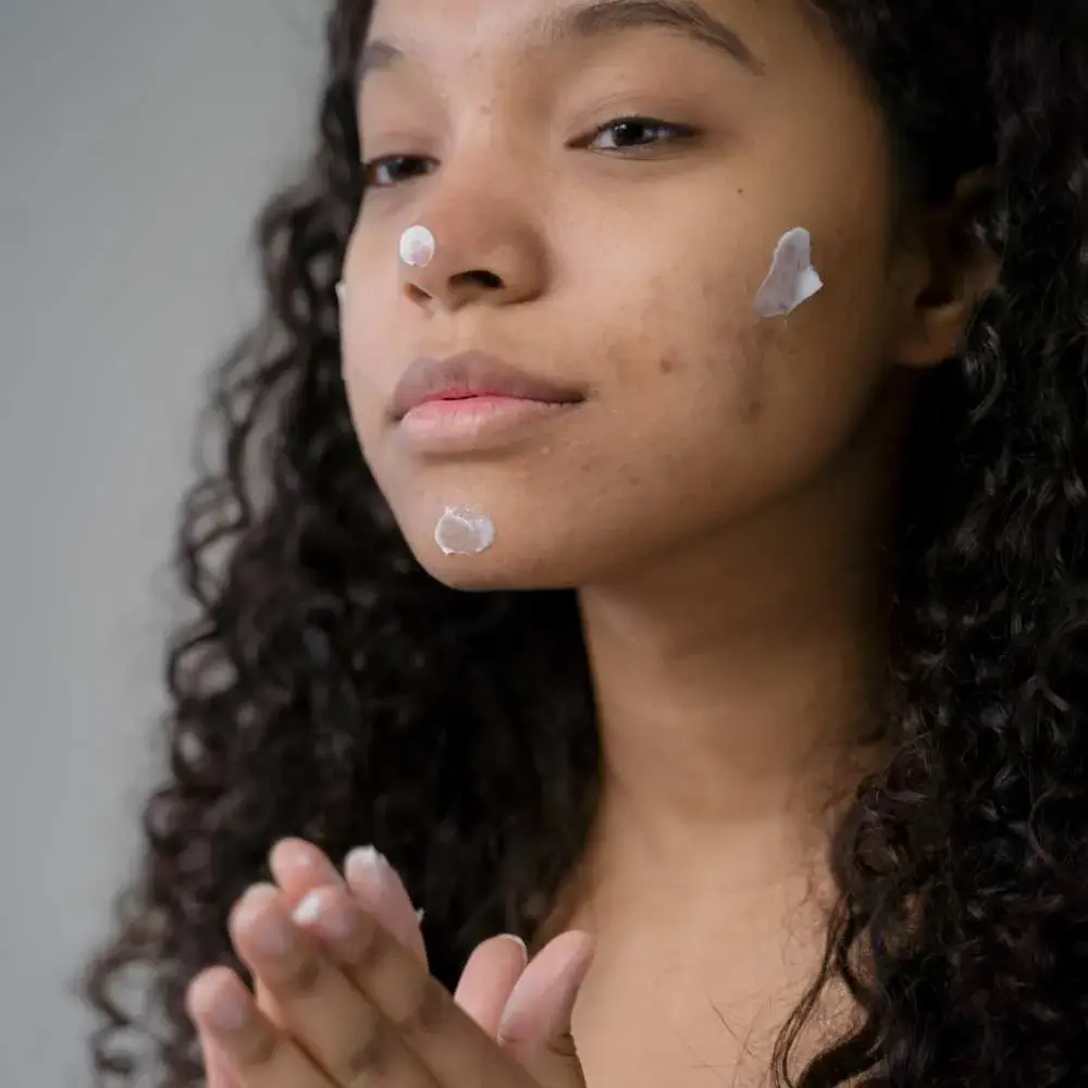 Nourishing skin cream displayed