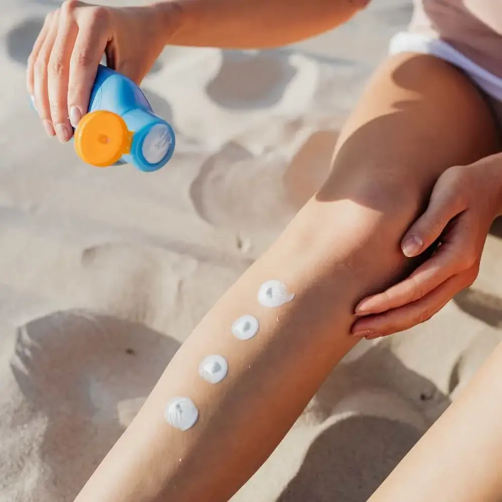 Close-up of a water-resistant sunscreen ideal for surfing