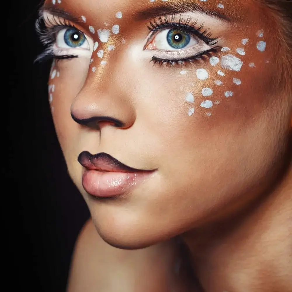 Enchanting deer-inspired Halloween makeup