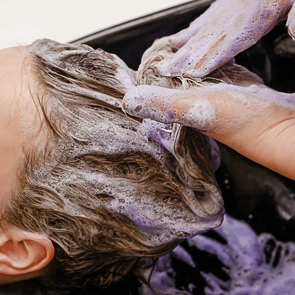 Revitalizing purple shampoo