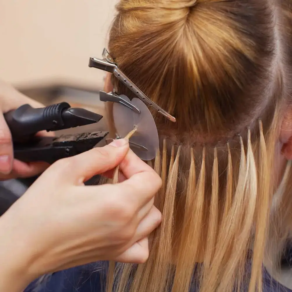 Silky, shiny hair extensions