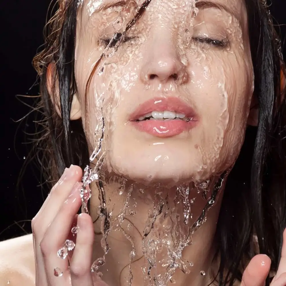 Close-up of face wash