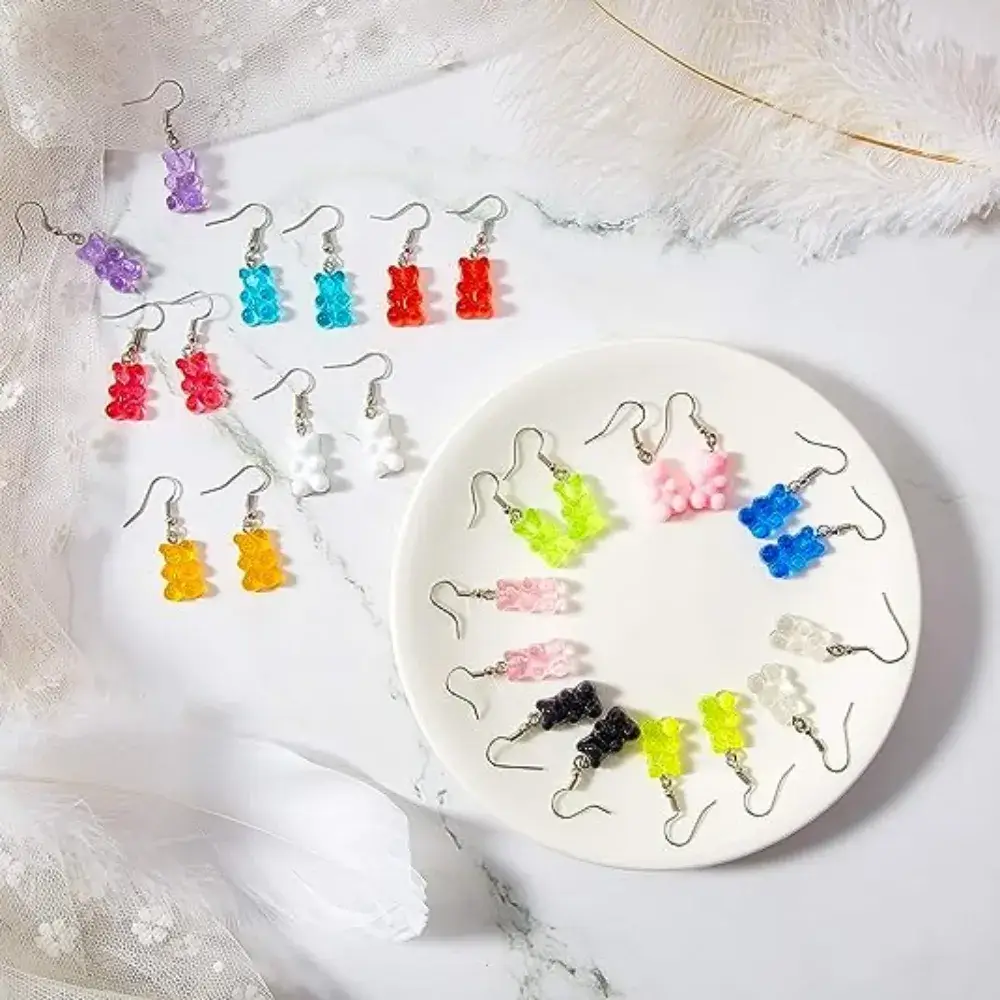 colorful candy earrings