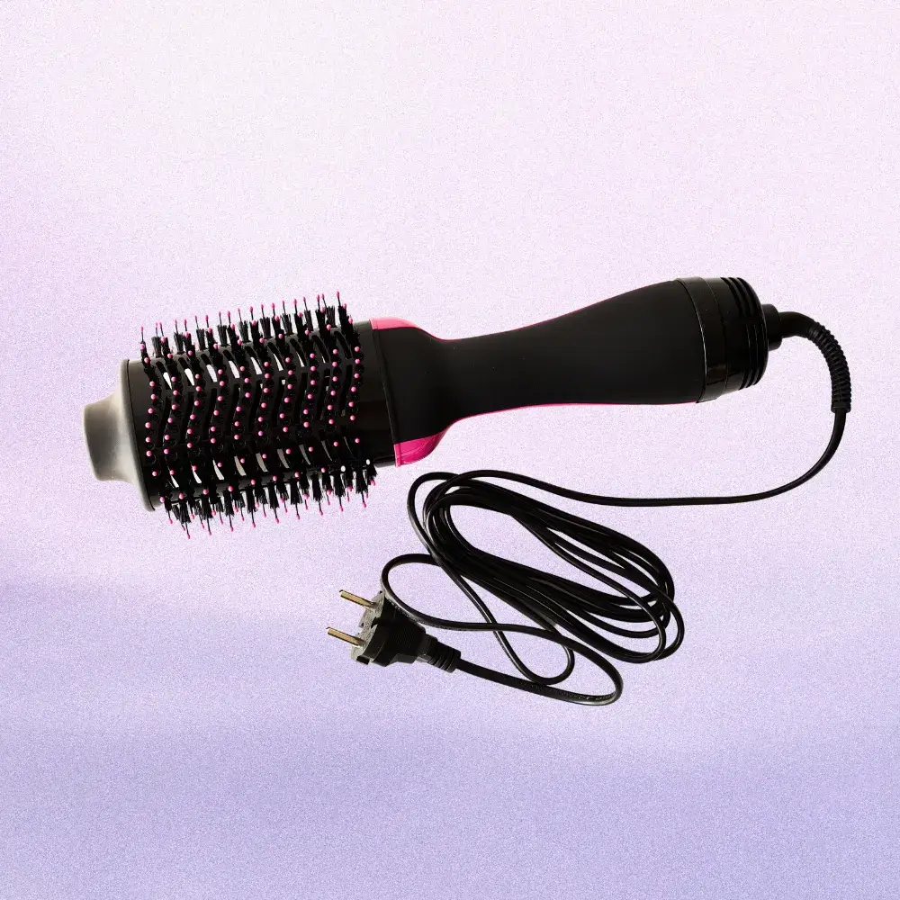 black hot curling brush