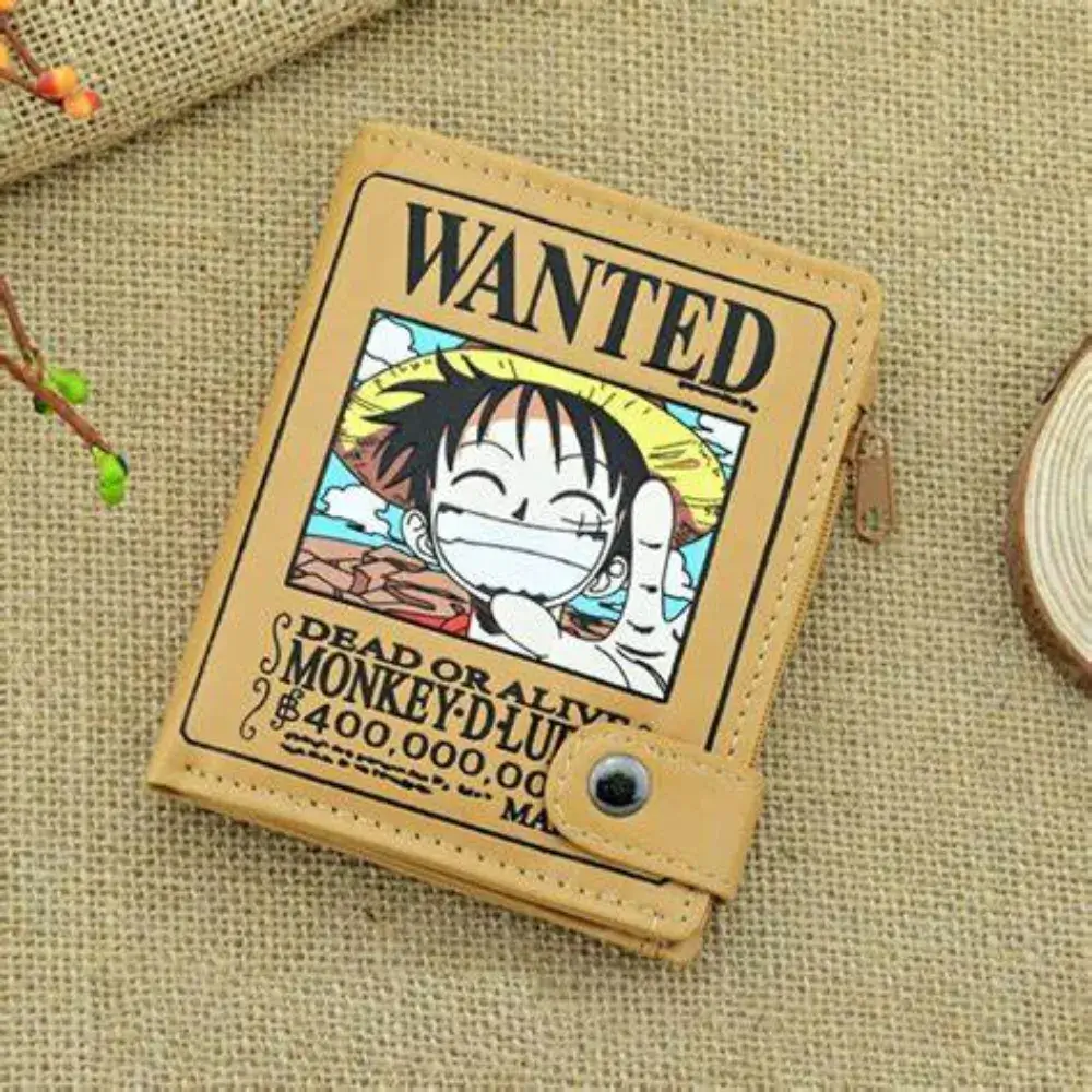 one piece wallet with monkey d luffy character