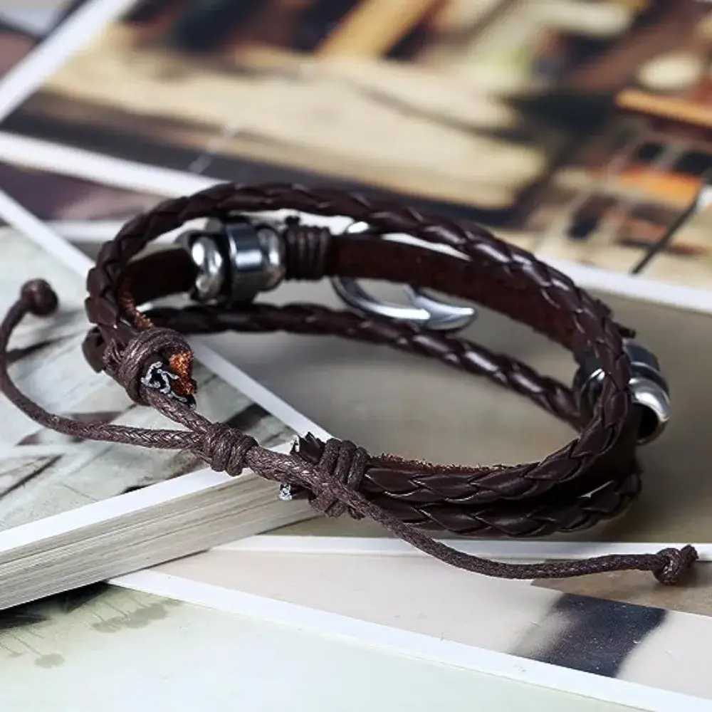 dark brown fish hook bracelet