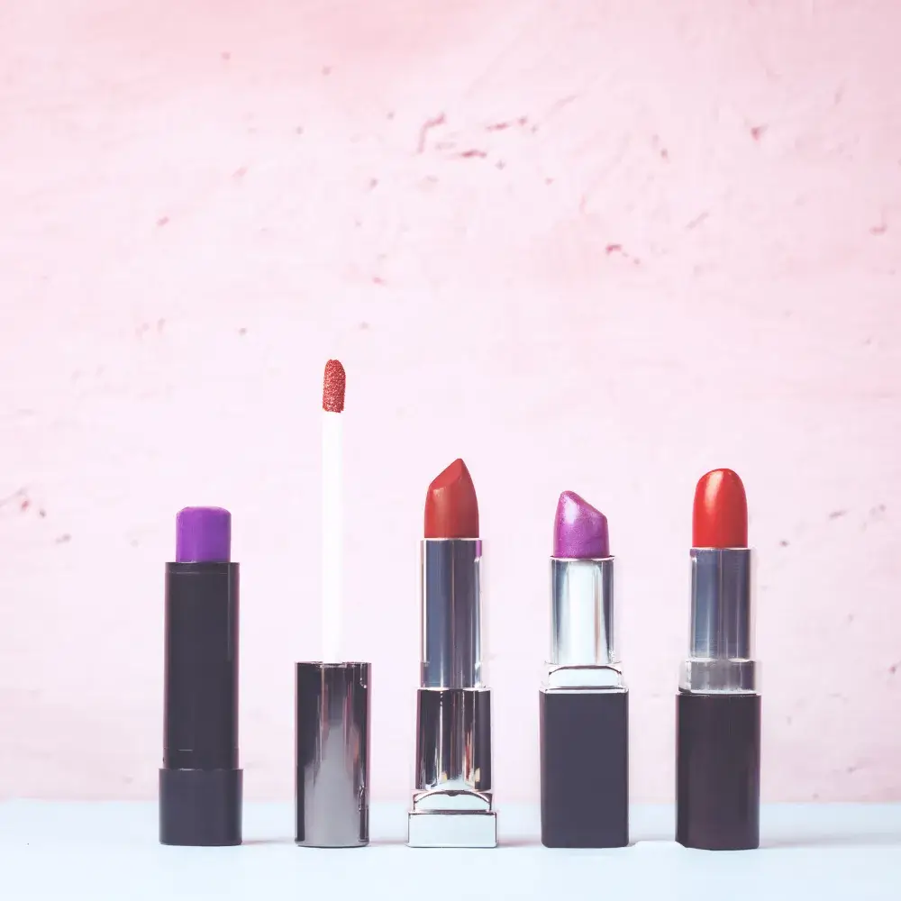 different colors of drugstore lipsticks