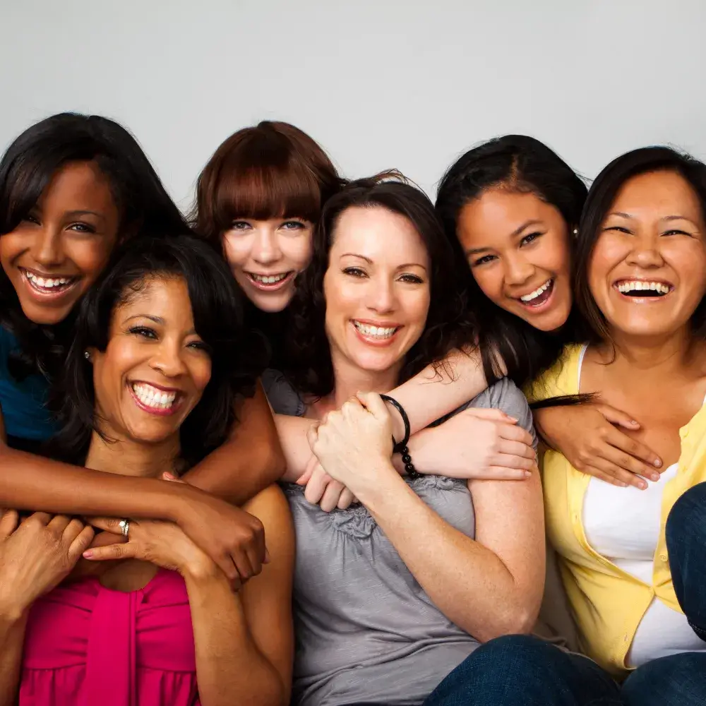 group photo of diverse women