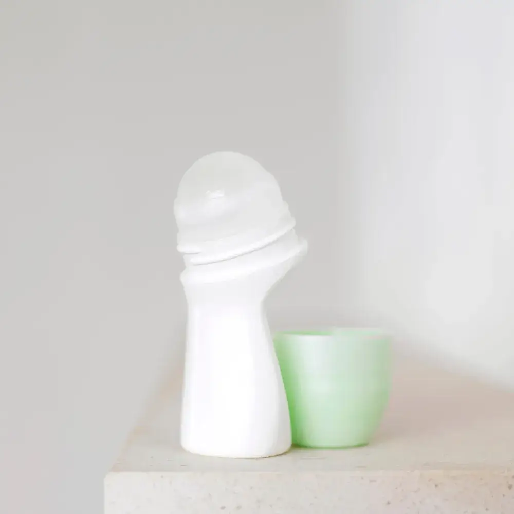 vegan deodorant with green cap