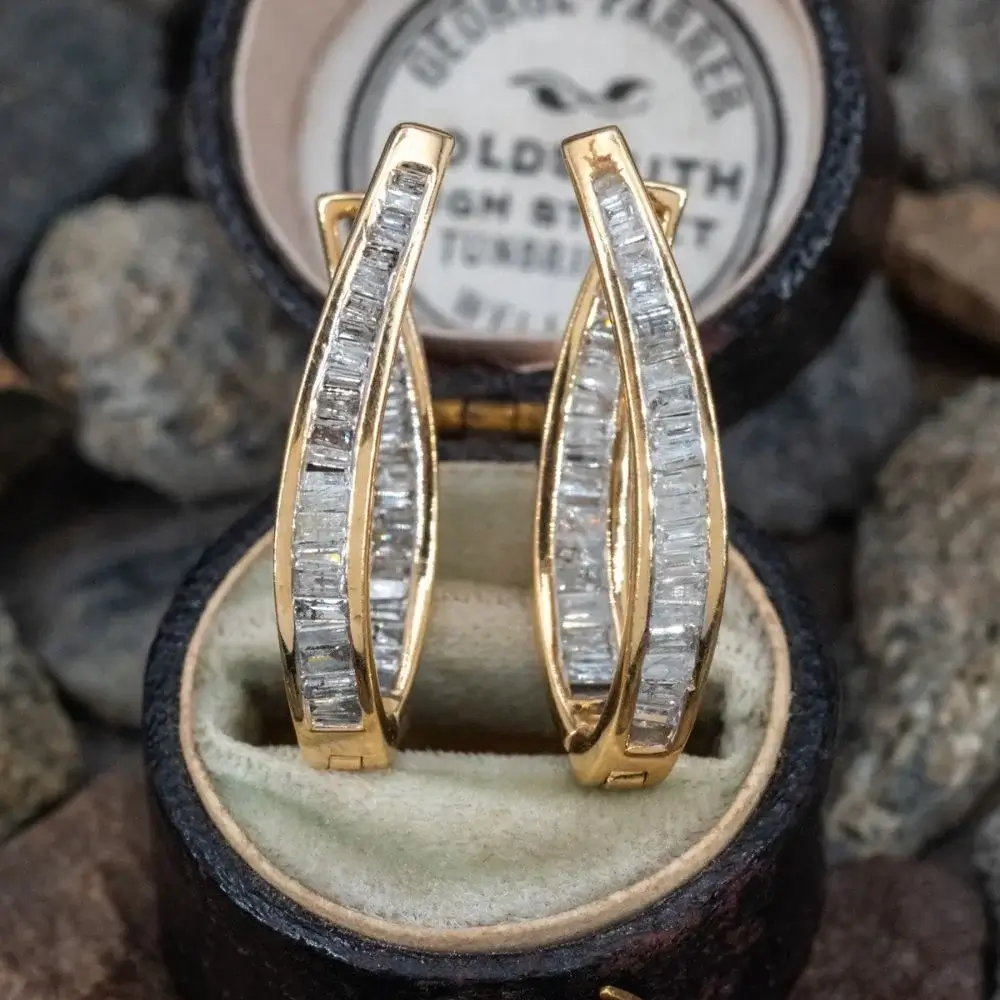 How do I clean baguette diamond earrings?