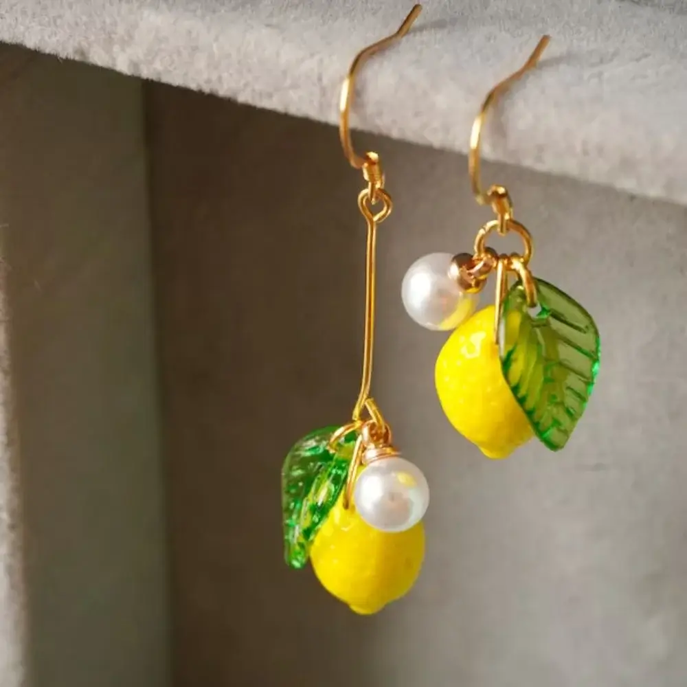 How do you make lemon earrings?