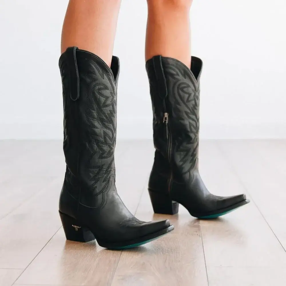 2023 top 3 women's black cowboy boots