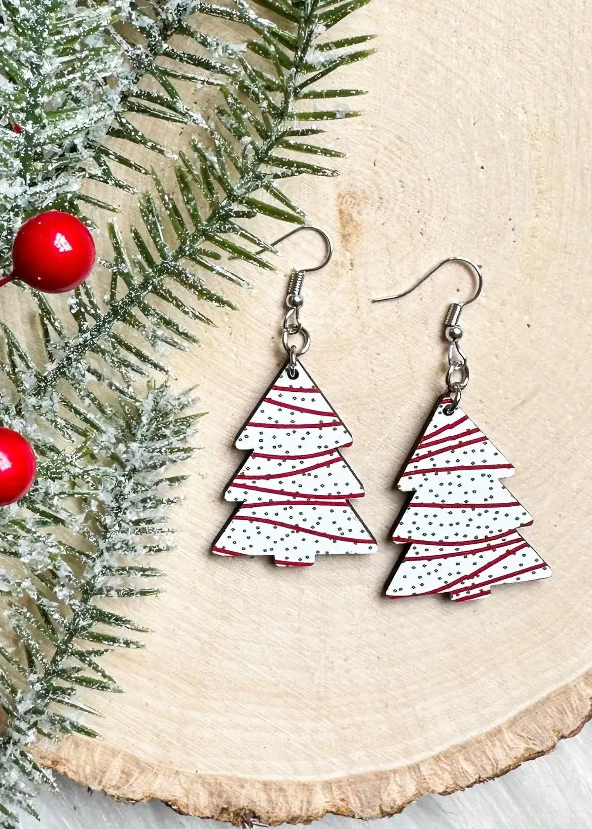 Christmas Tree Cake Earrings