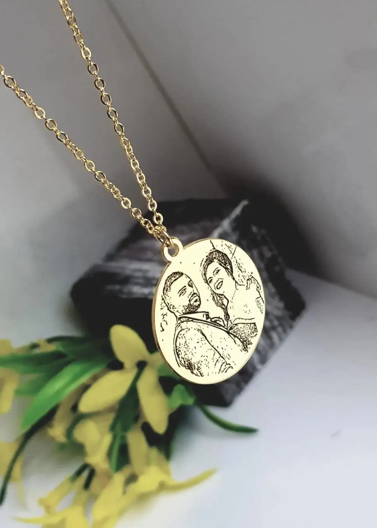How are the Portraits made for Portrait Necklaces?