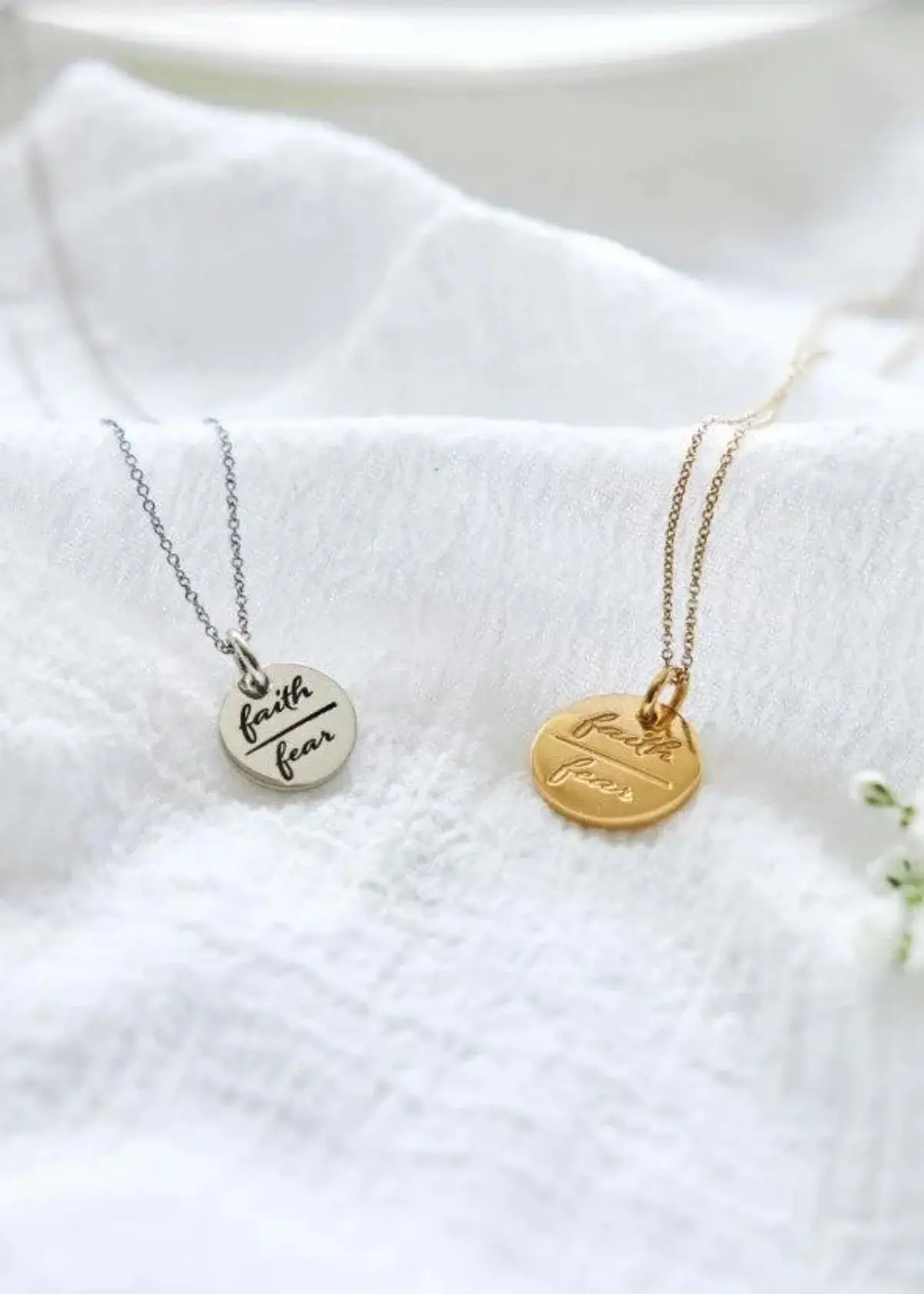 How do I Clean and maintain my Faith over Fear Necklace?
