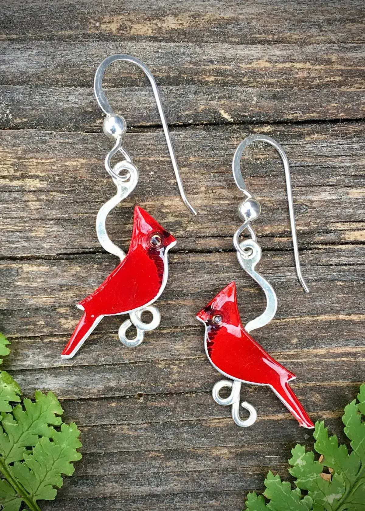 Cardinal Earrings