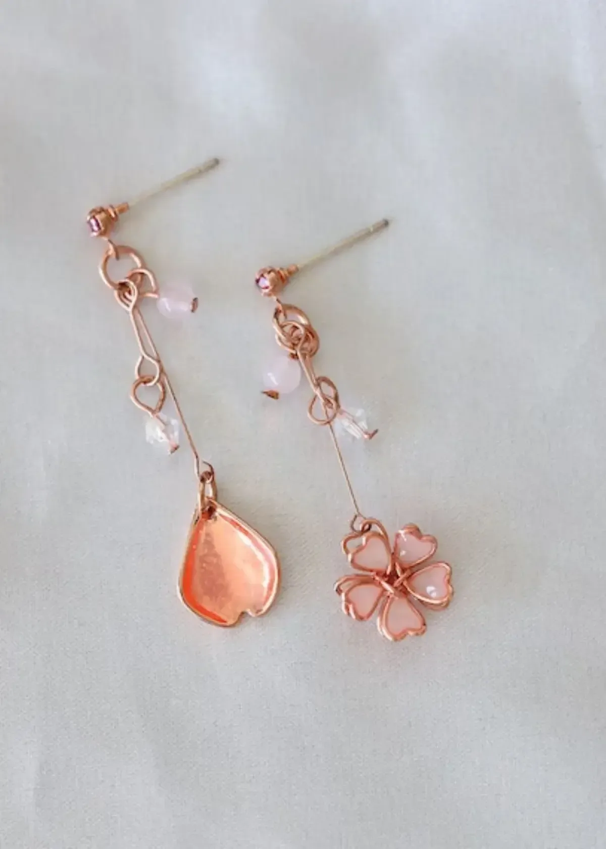 What Materials Are Used to Make Cherry Blossom Earrings?